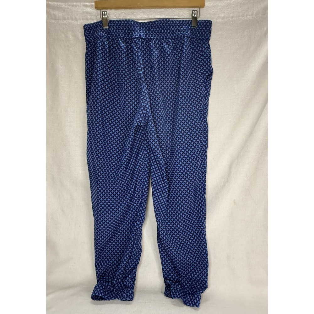 Women's Size Large Aerie Blue Purple Patterned Lightweight Jogger Pants - Picture 4 of 7